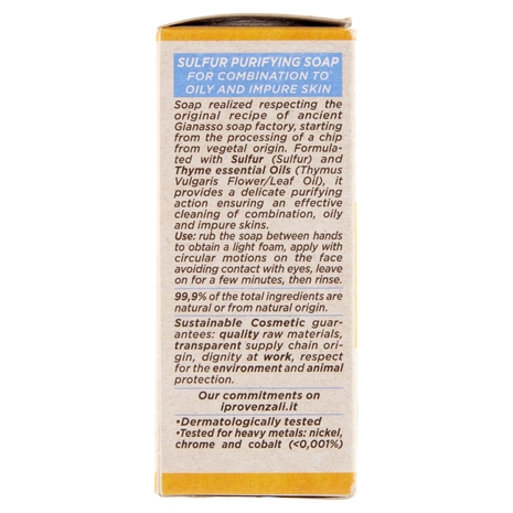 I Provenzali Saponetta Vegetale Zolfo Purificante 100 g